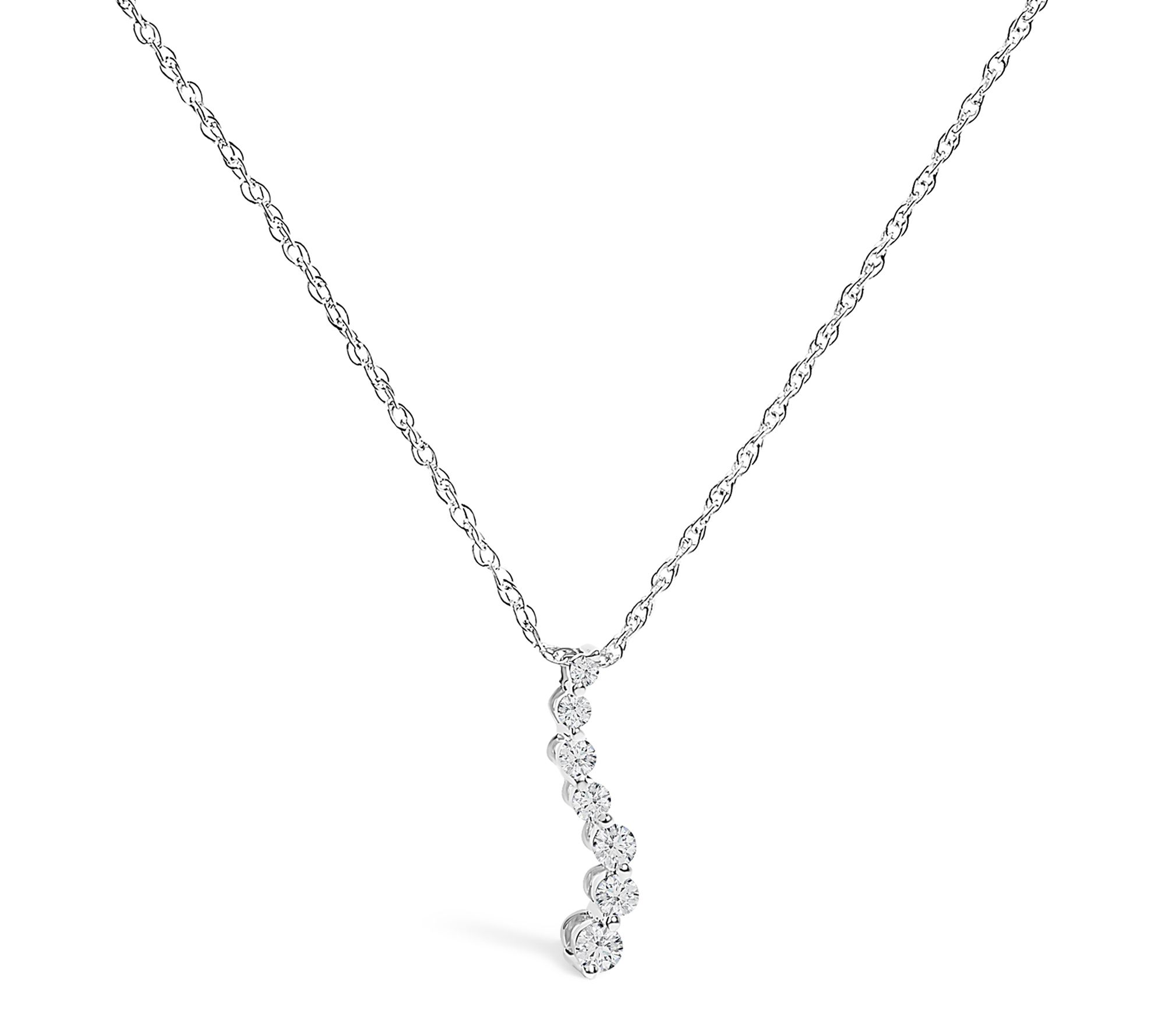 Haus of Brilliance Lab Grown Diamond Drop Necklace, Sterlng