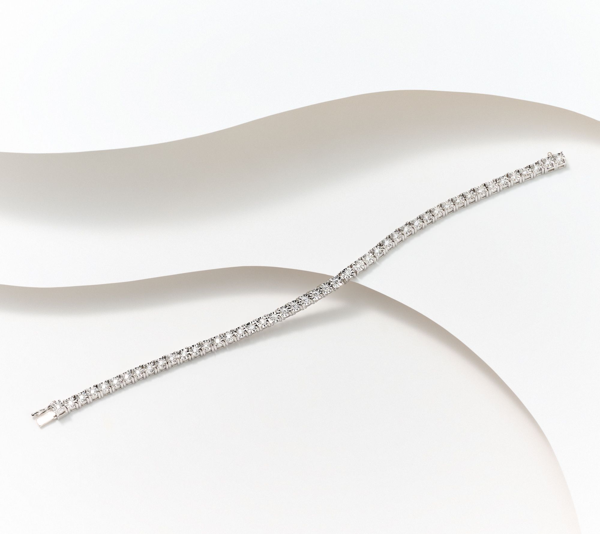 Fire Light Lab Grown Diamond 1cttw Tennis Bracelet, Sterling Silver