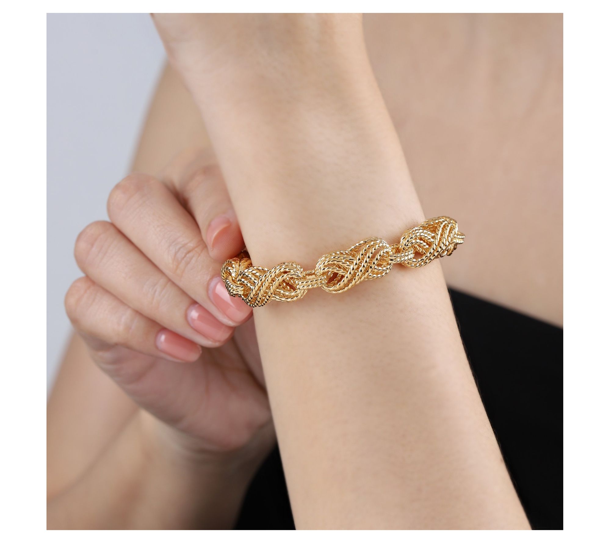 Tiffany Kay Sterling 14K Gold Clad Eyelit LinkBracelet