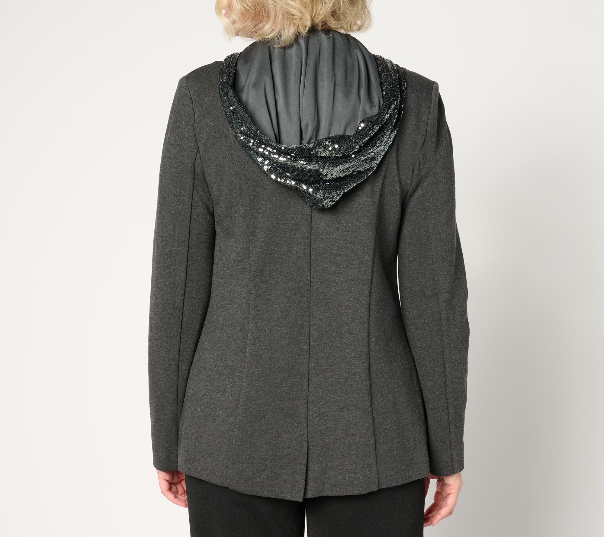 Jingle Belles by Kim Gravel Shine On Sequin Chic Ponte Blazer