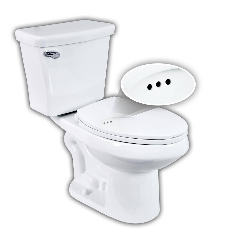 Penguin Toilets 524 1.28 GPF Single Flush Elongated Toilet with Overflow Protection (2 Piece), White