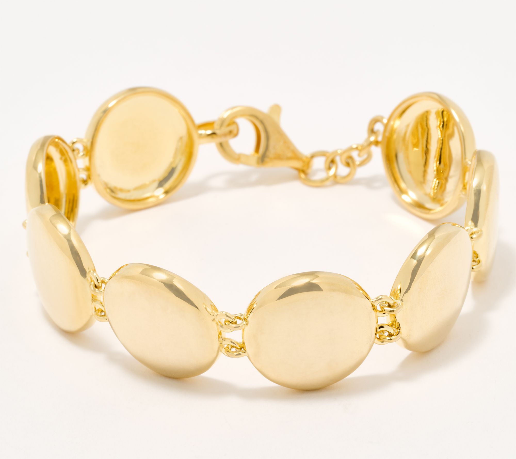 UltraFine 950 Silver Polished Station Bracelet, 22g