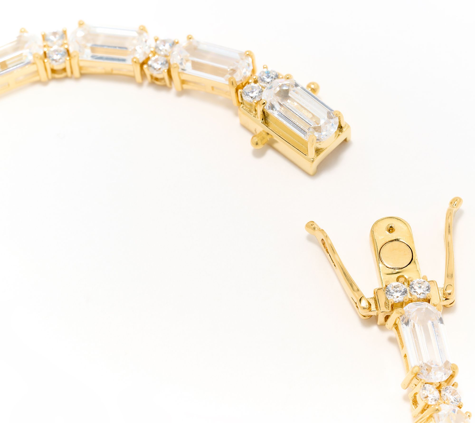 Diamonique x Jennifer Miller Magnetic Clasp Tennis Bracelet Sterling Silver