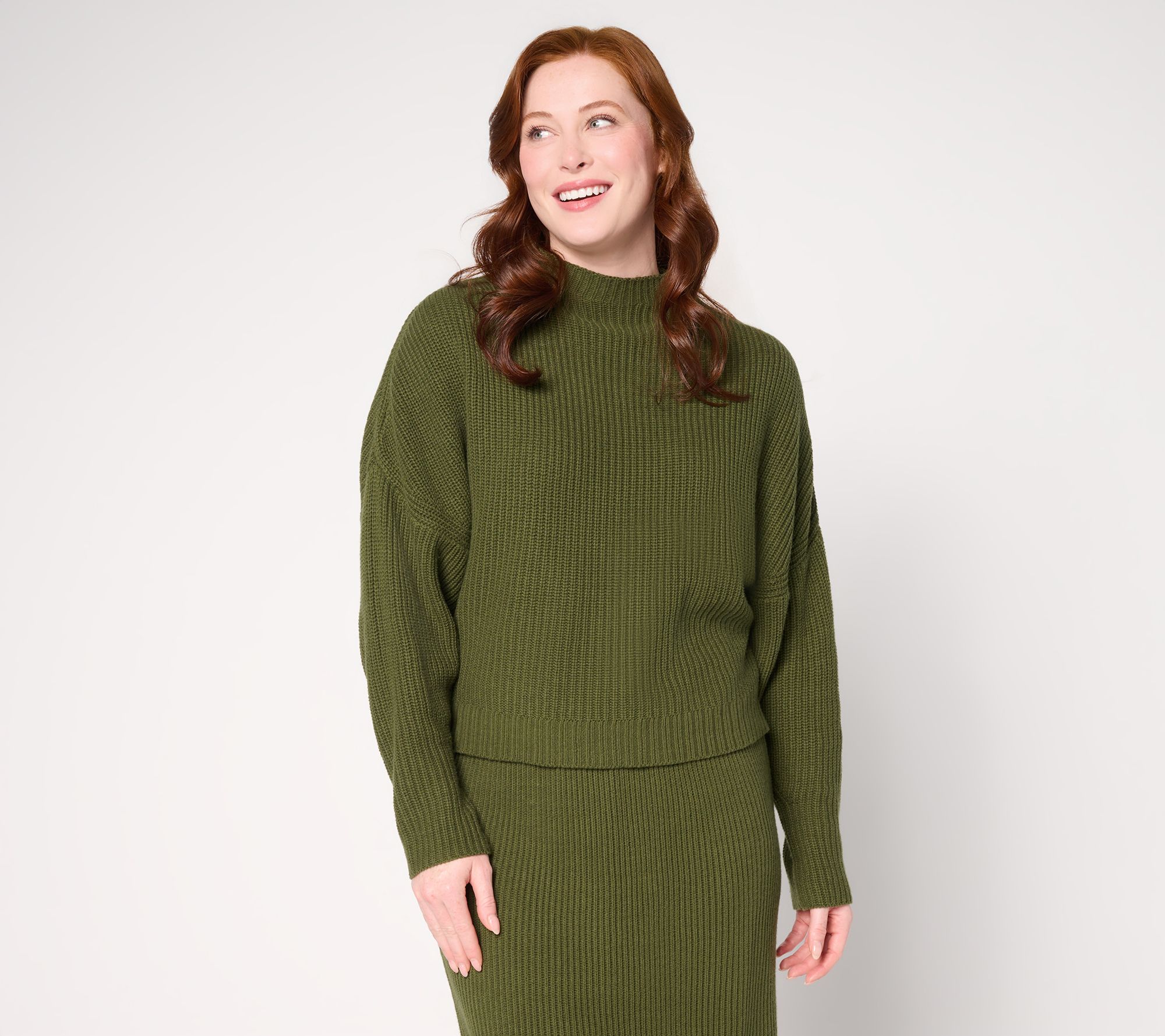 Carla Rockmore Collection Dolman Sleeve Mockneck Sweater