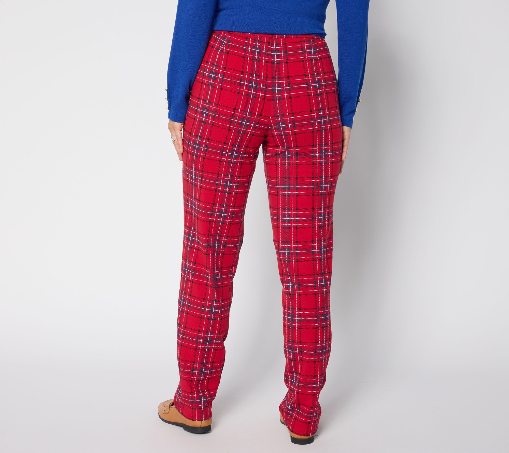 Denim & Co. Petite Duo Stretch Straight Leg Pants