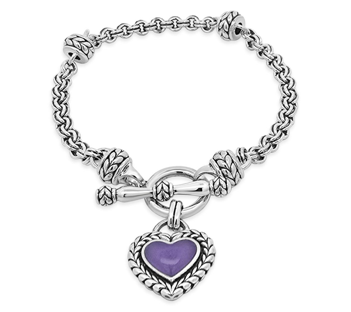 Tiffany Kay Studio Sterling Lavender Jade HeartBracelet