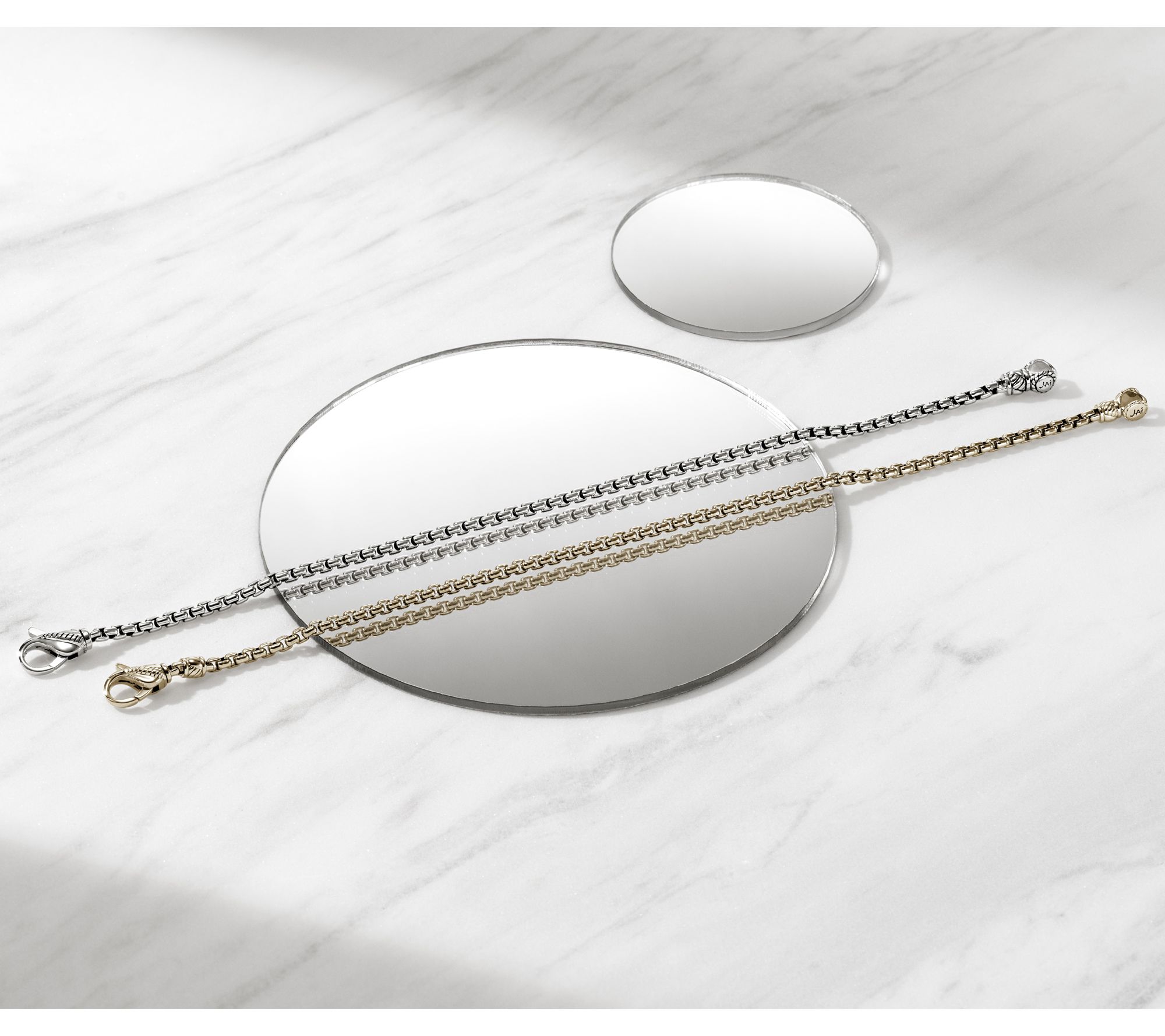 JAI Sterling Silver 2.7mm Box Chain Bracelet