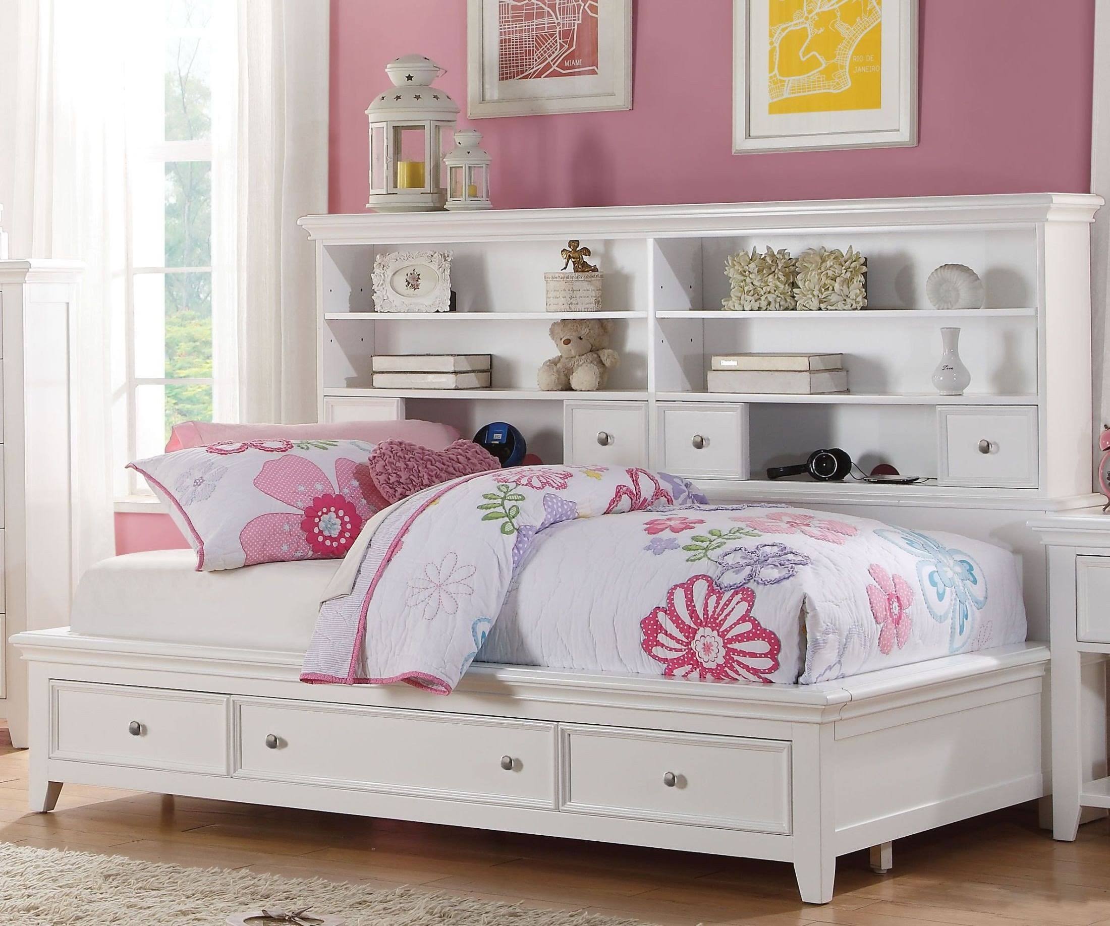 Acme Furniture 30590T Lacey Storage Daybed, Twin, White