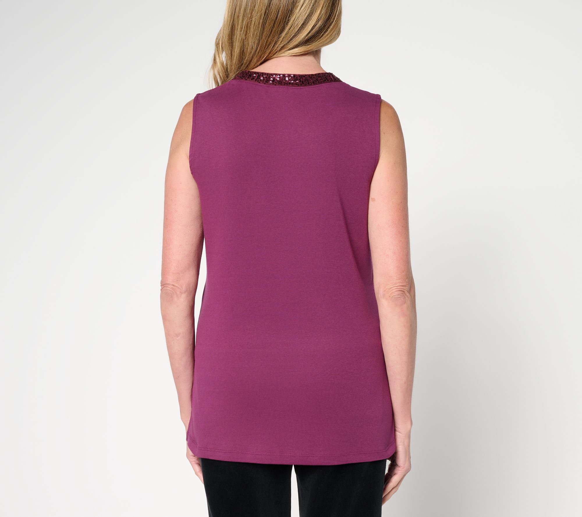 Jingle Belles by Kim Gravel TripleLuxe Knit Baby Sequin Trim Tank