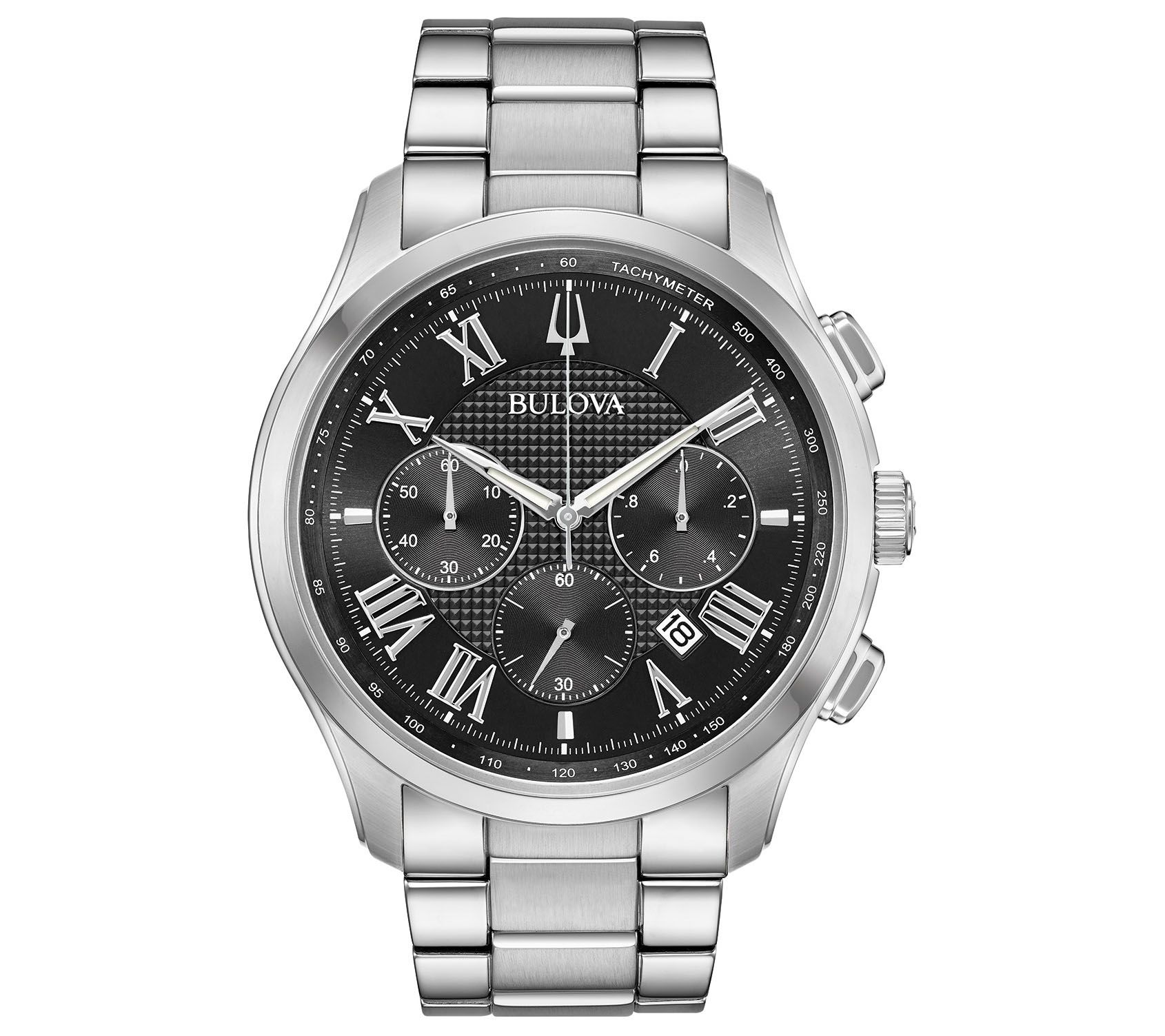 Bulova Men's Stainless Chronograph Bracelet Watch