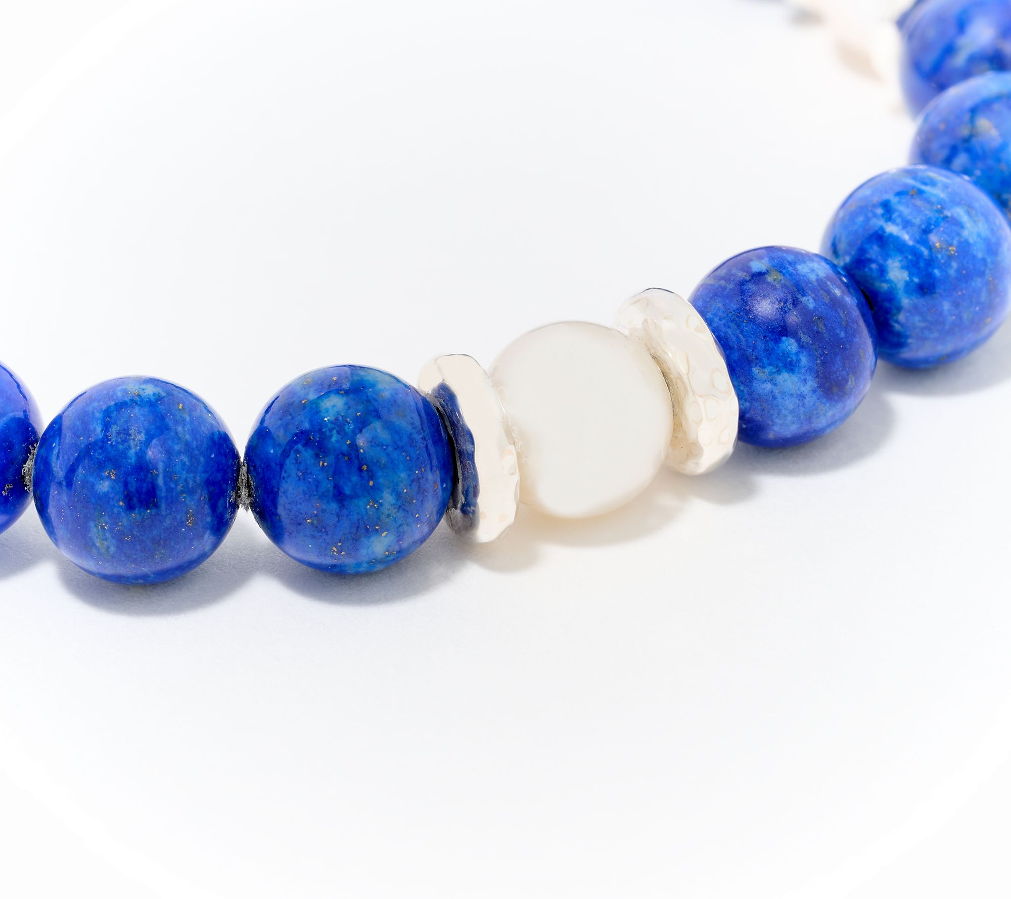 JAI Sterling Silver Cultured Pearl & Gemstone Bead Bracelet