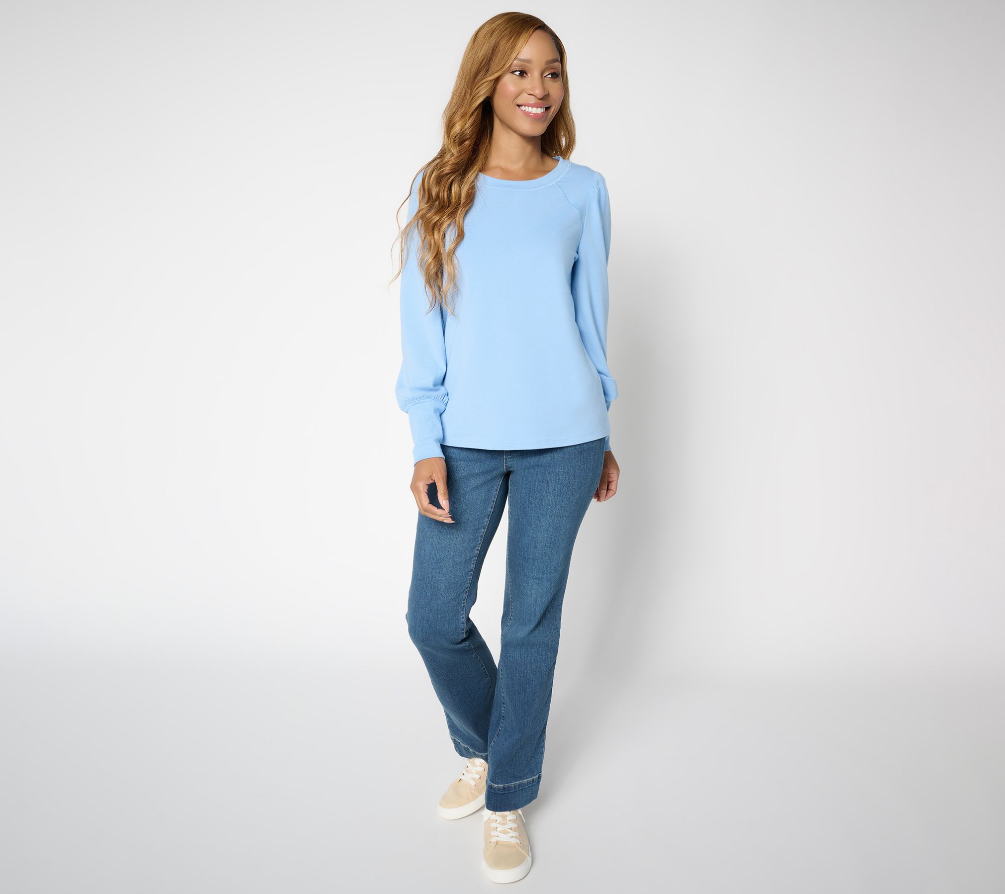 Studio Park x Amy Stran Puff Sleeve Baseball Tee