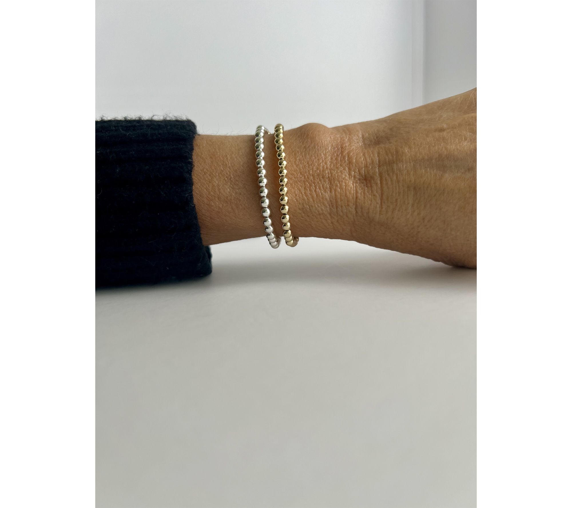MaeMarie Wraps Duet Two-Tone Slip On Bracelets,Sterling & 14K