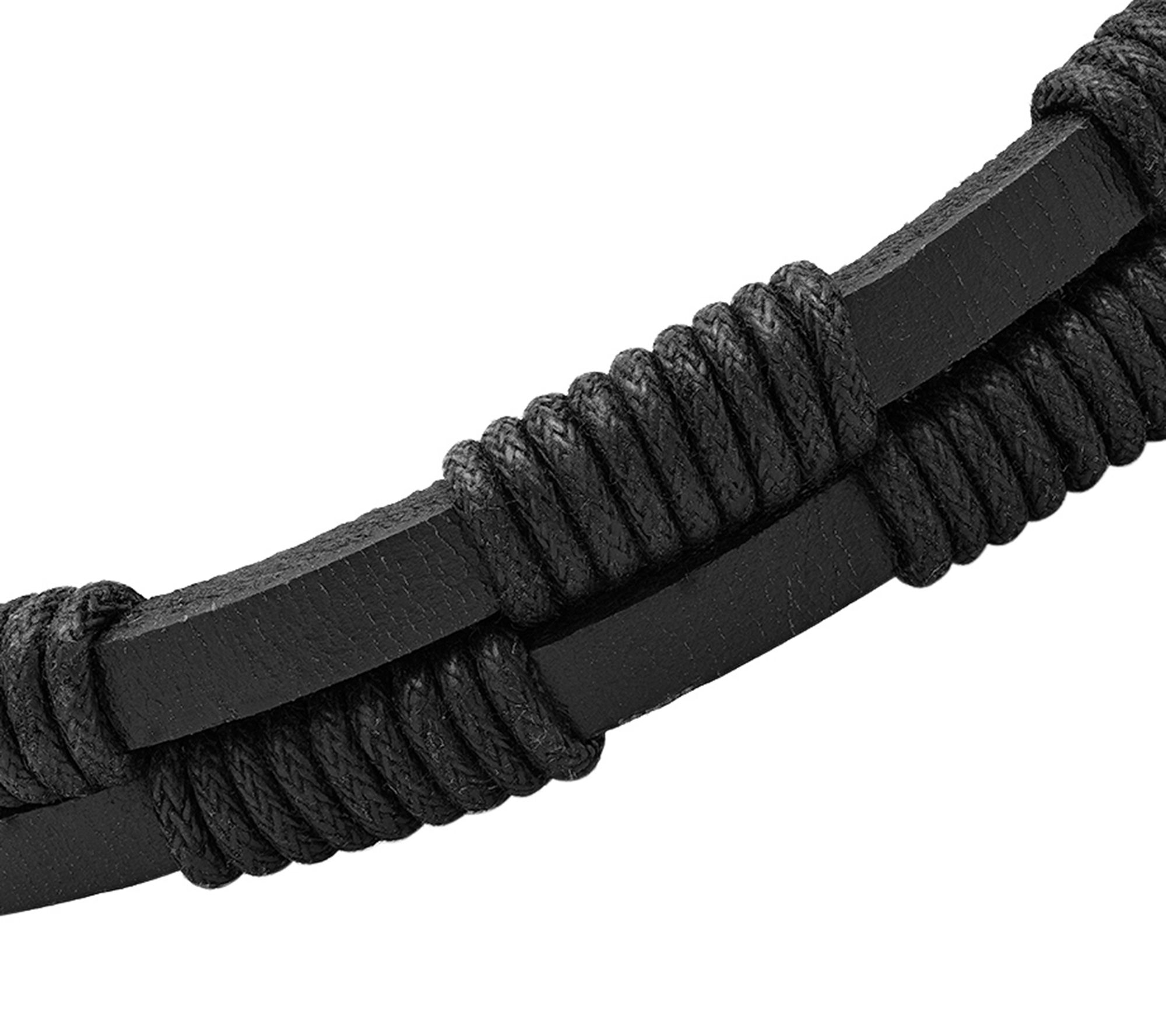 Steel by Design Men's Leather Bracelet