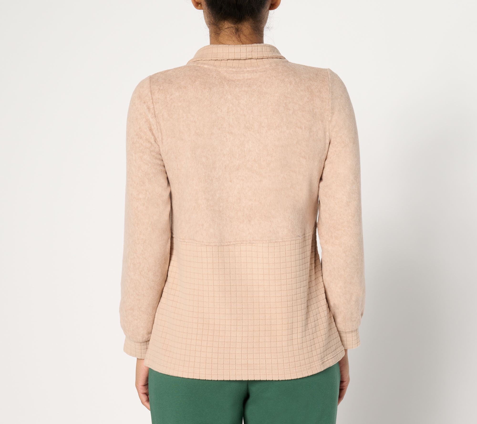 Cuddl Duds Fleecewear with Stretch Snap Front Pullover