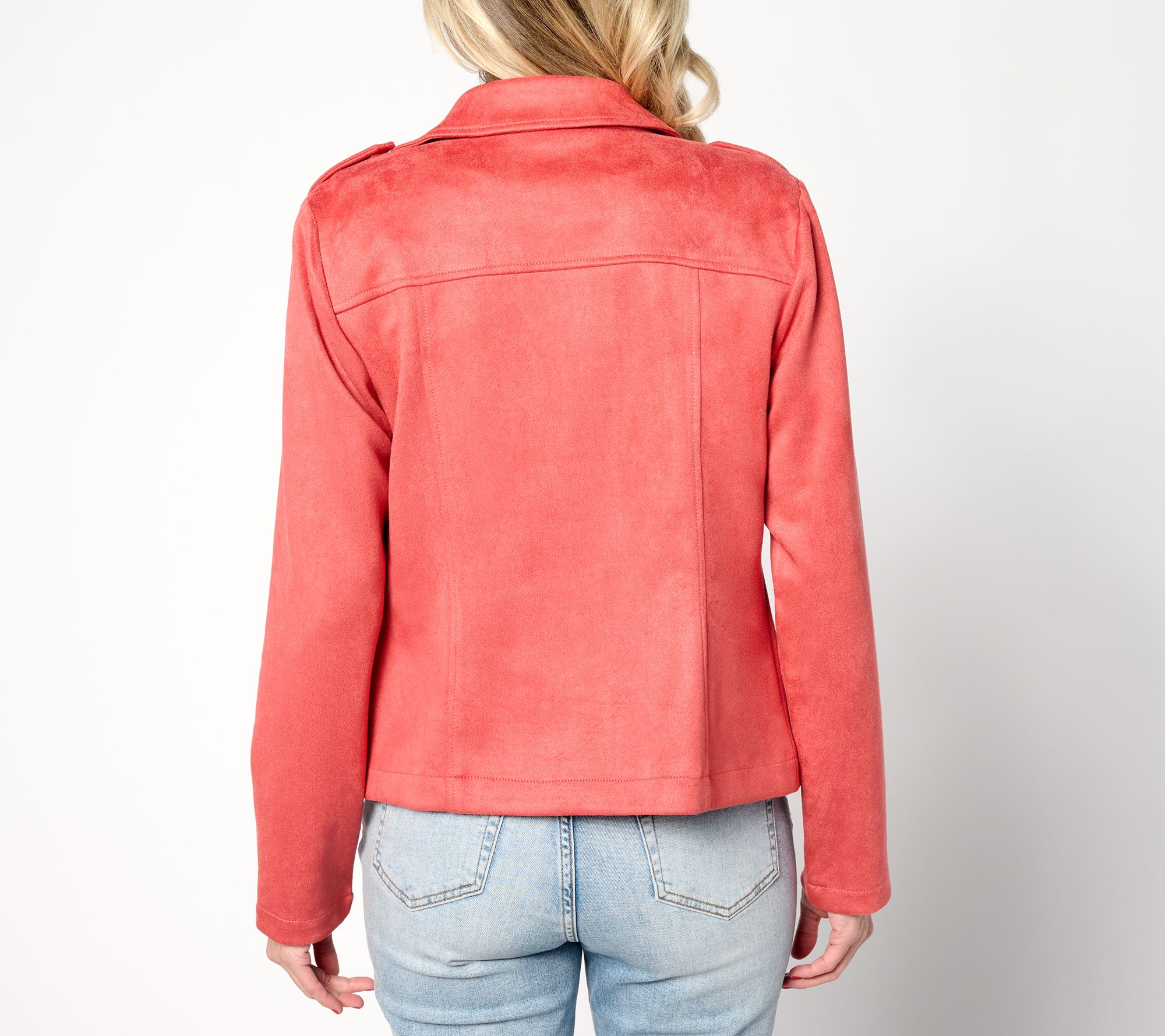 BEAUTIFUL by Lawrence Zarian The Orly Faux Suede Moto Jacket