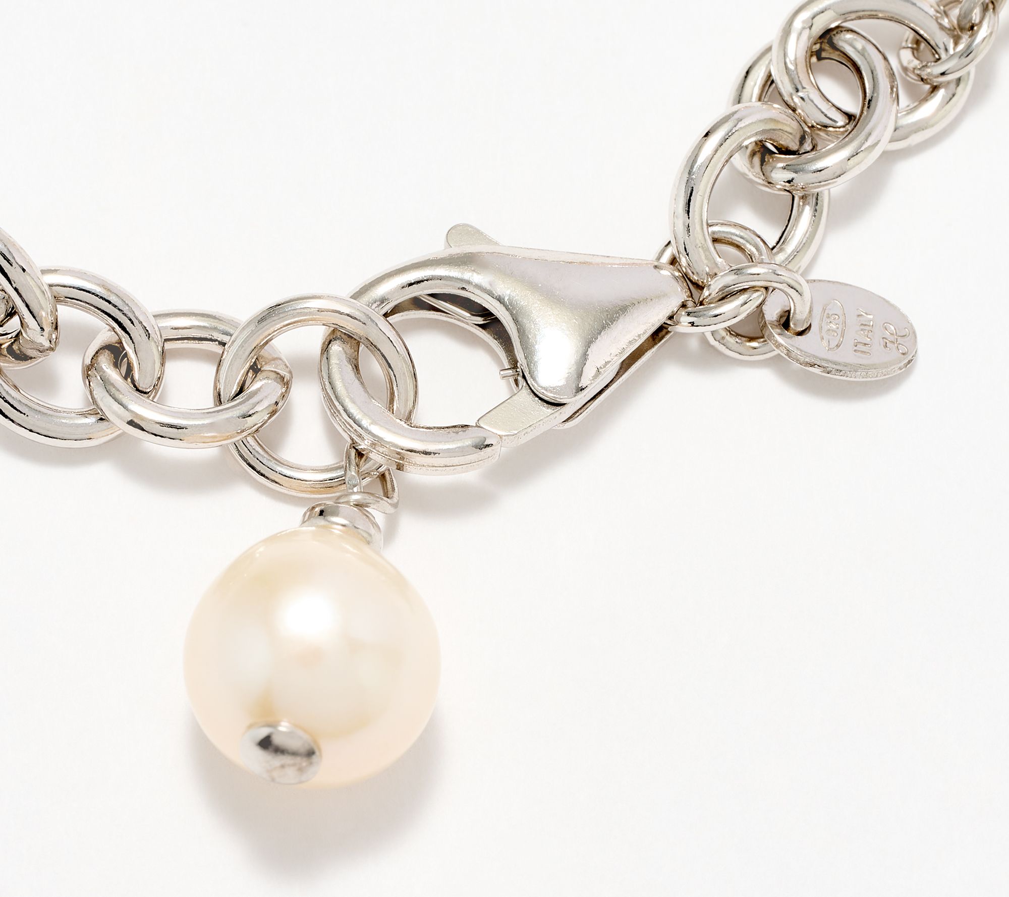 Honora Cultured Pearl Chain Bracelet, Sterling Silver