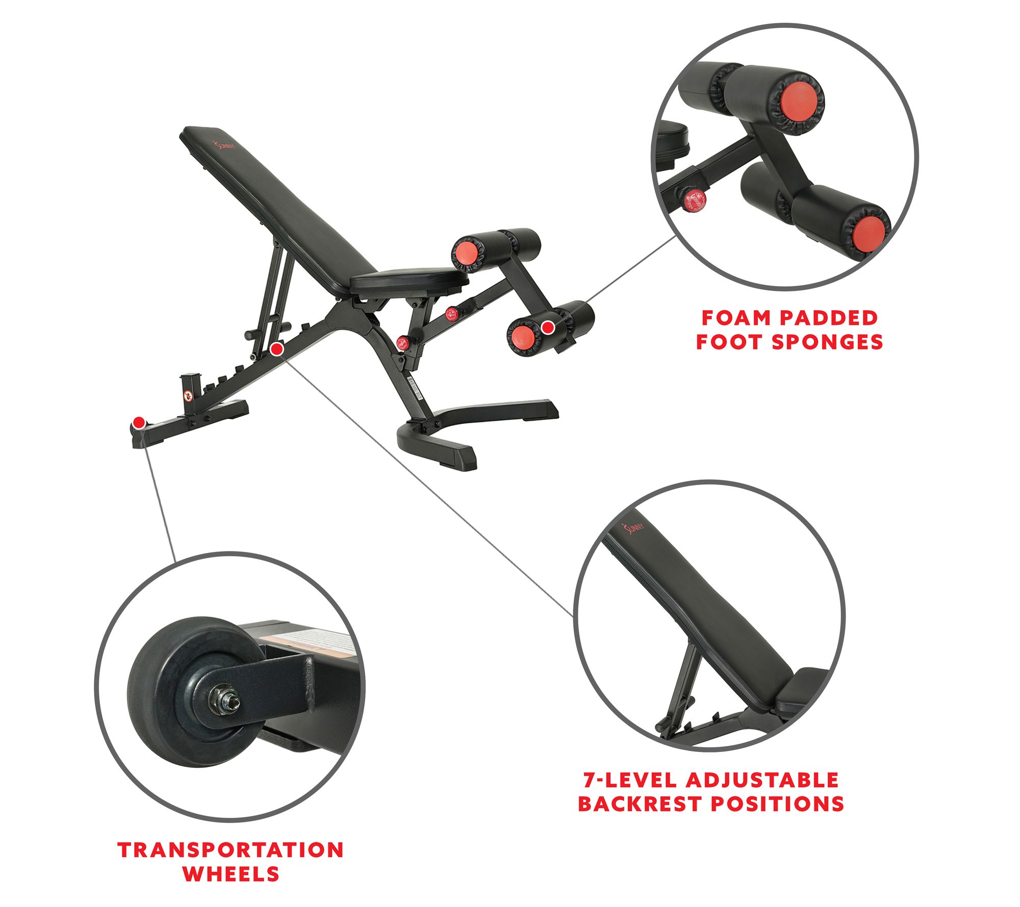 Sunny Health & Fitness Adjustable Weight BenchSF-BH6920