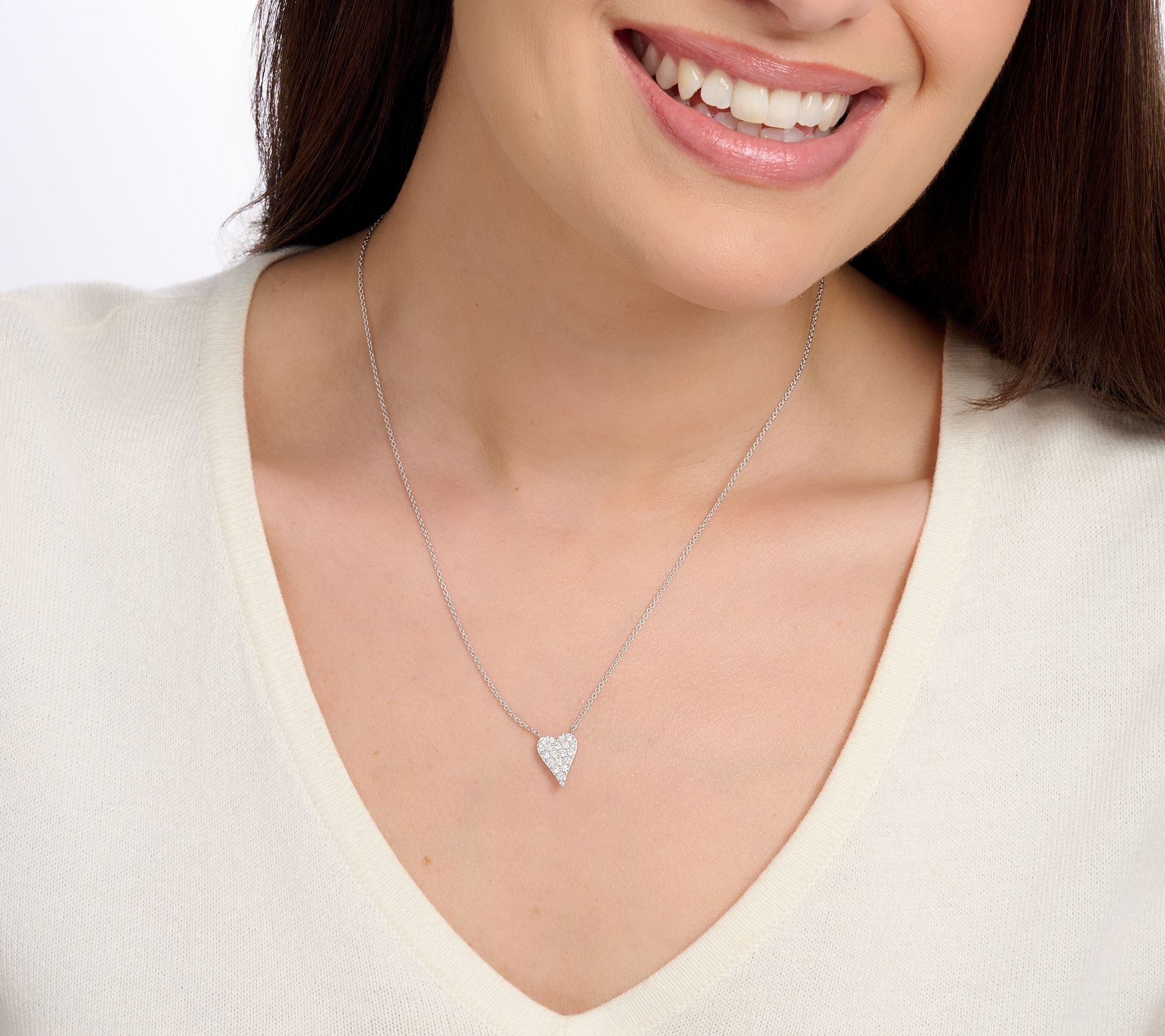 JEN by Jennifer Miller Lab Grown Diamond 0.50ct Heart Necklace