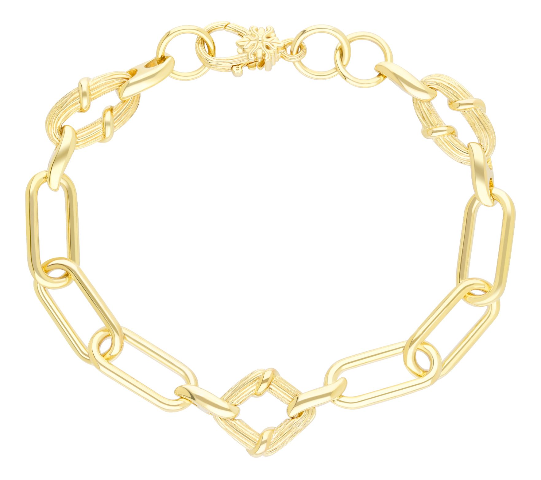 Ariva 18K Gold Clad Isla Paperclip Link Bracelet