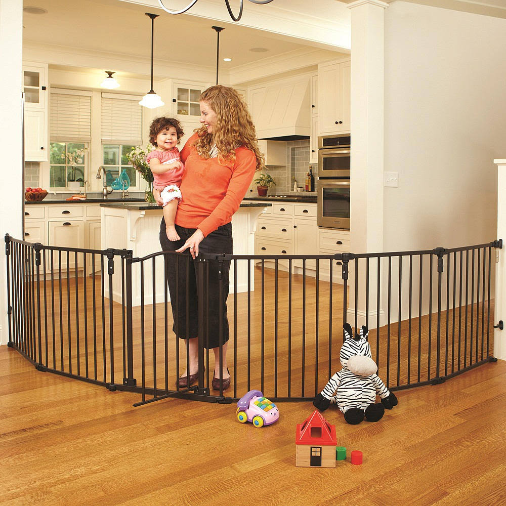 North States 3-in-1 Arched Decor Extra Wide Gate, Matte Bronze, 144