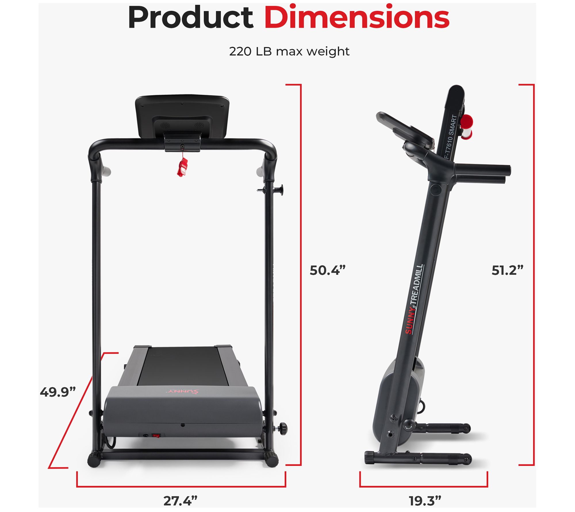 Sunny Smart Easy Assembly Folding Treadmill