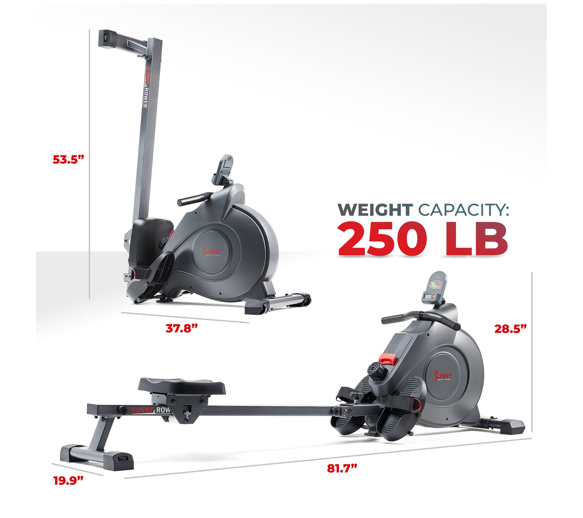 Sunny Health SMART Foldable Magnetic Rower