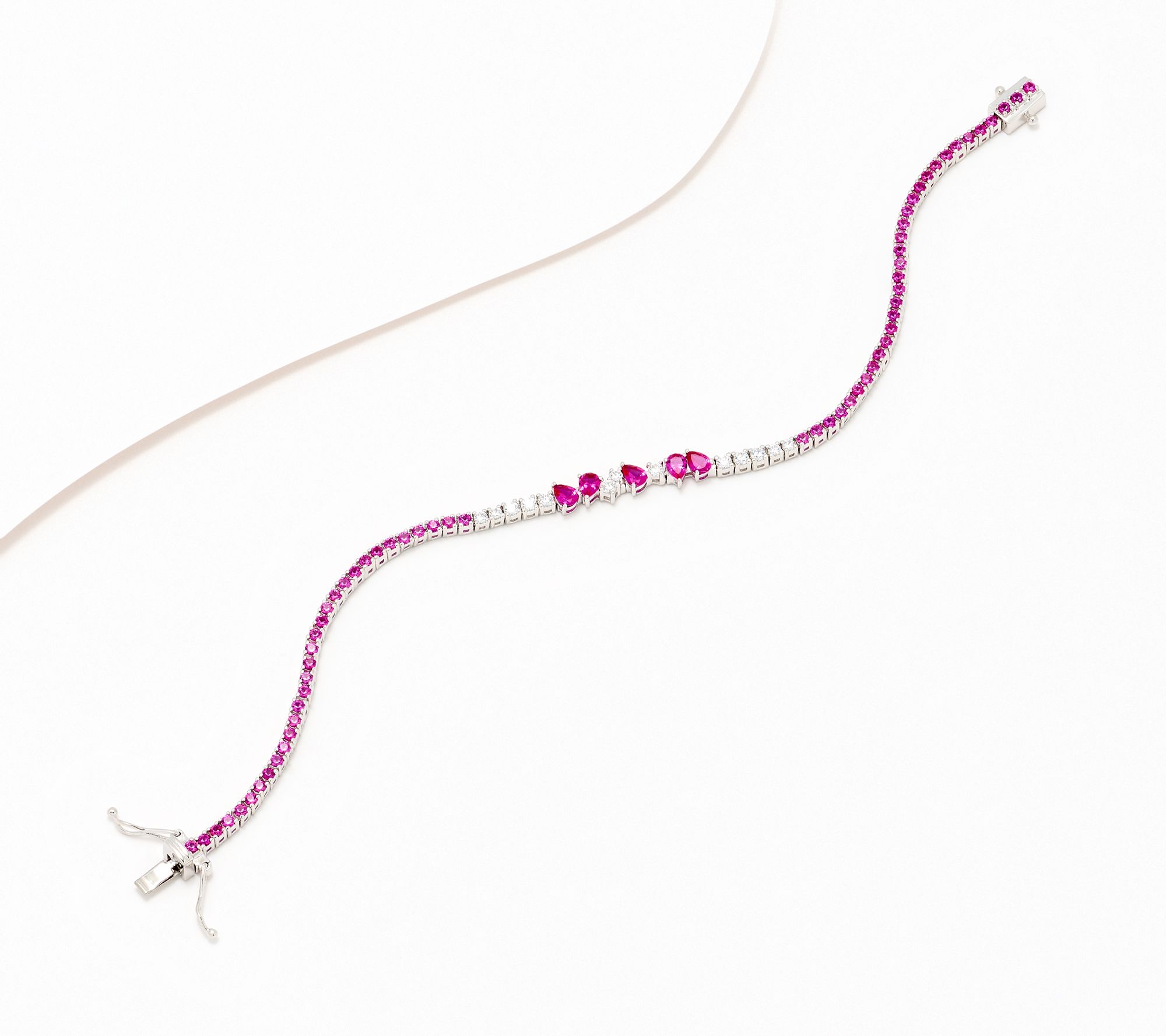 Diamonique x Kathy Levine Power Broker Tennis Bracelet Sterling Silver