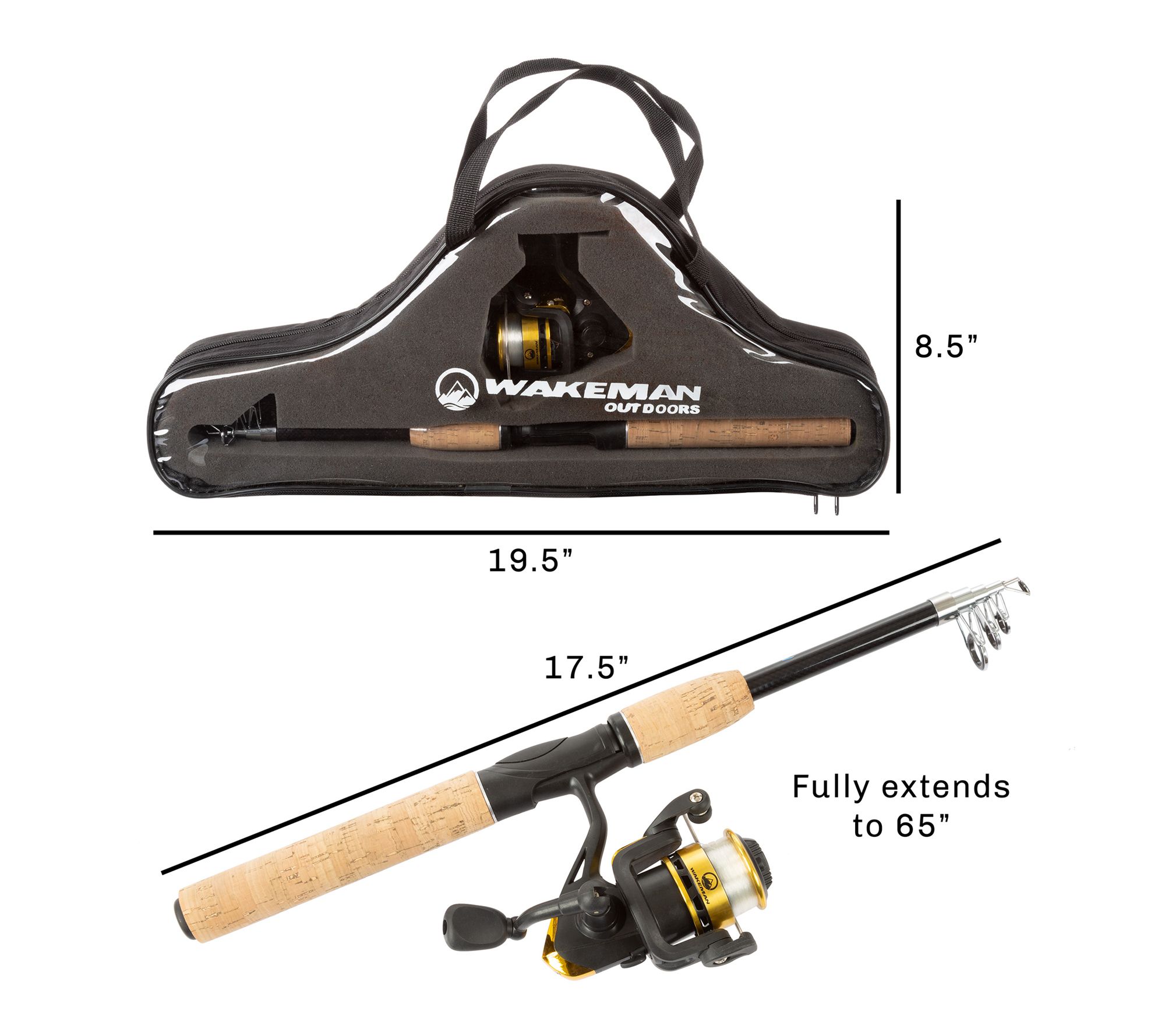 Wakeman Telescopic Carbon Fiber 5.5' Fishing Pole Ambidextrous