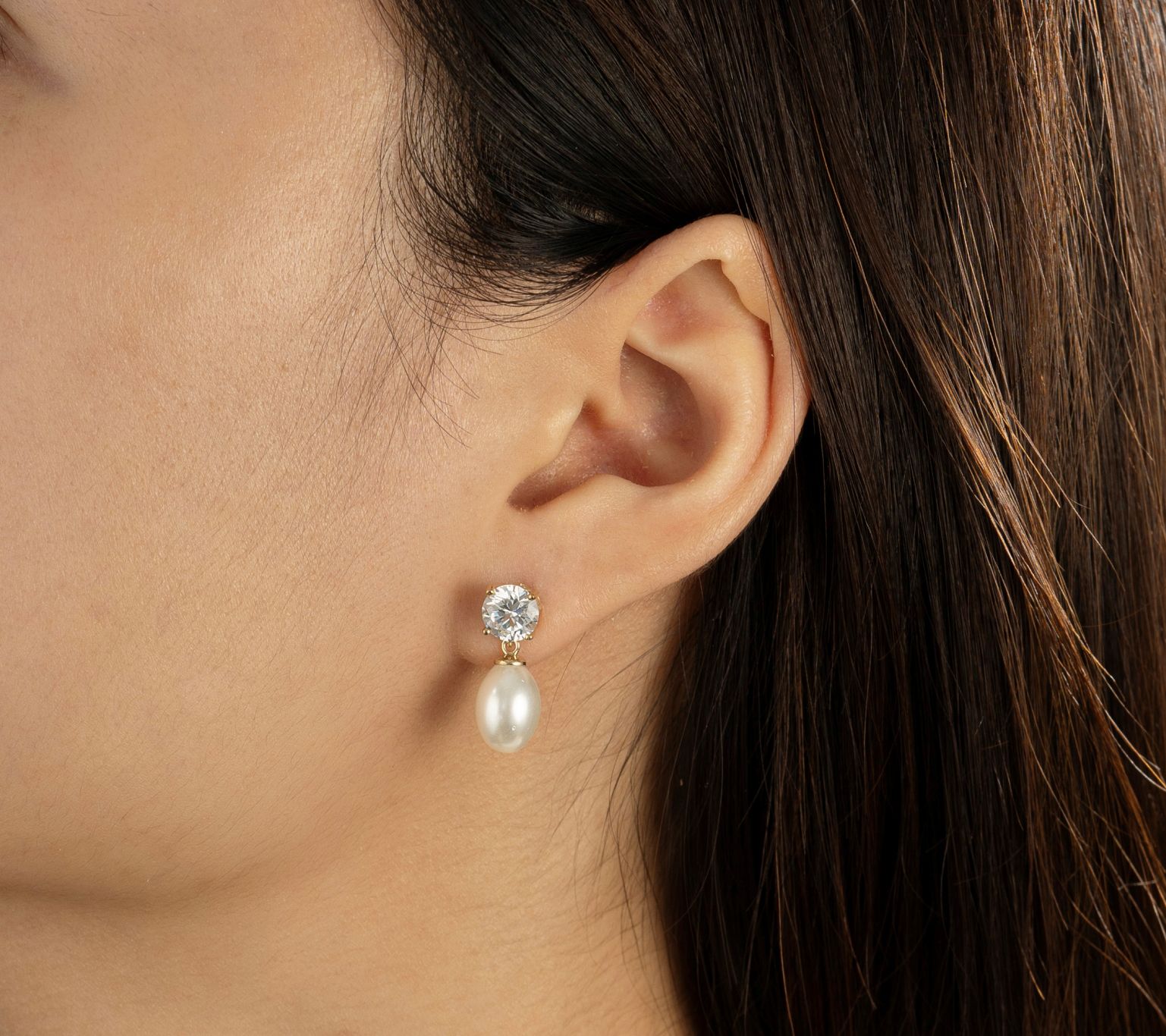 Diamonique x Prince Dimitri Simulated Pearl Royal Earrings, Sterling Silver