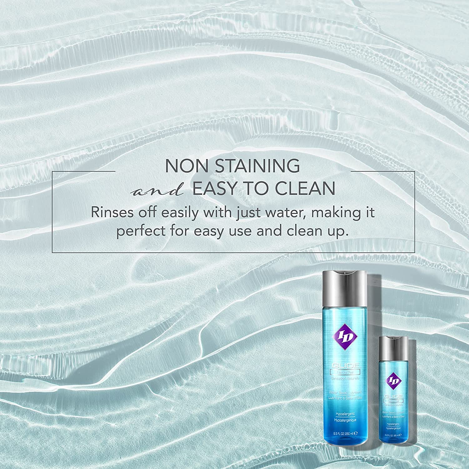 ID Lubricants Glide 128 Fl Oz Natural Feel Water-Based Personal Lubricant, Clear, 128 Oz