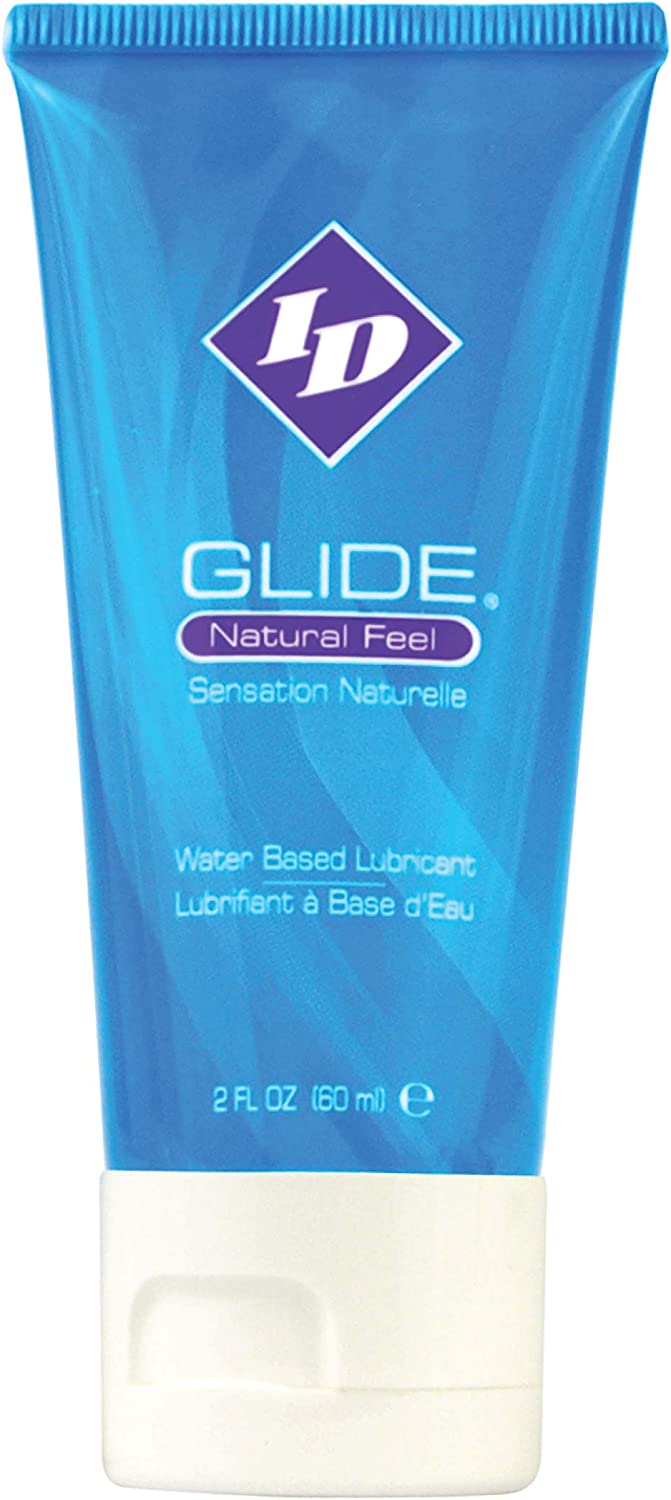 ID Lubricants Glide 128 Fl Oz Natural Feel Water-Based Personal Lubricant, Clear, 128 Oz