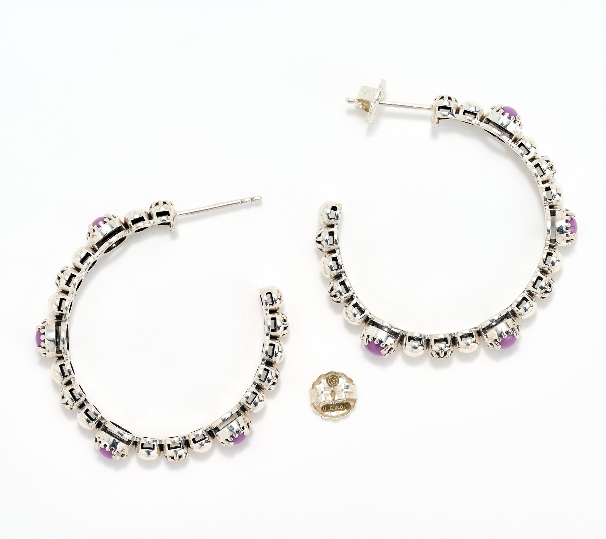 American West Sterling Silver Gemstone Concha 1.5