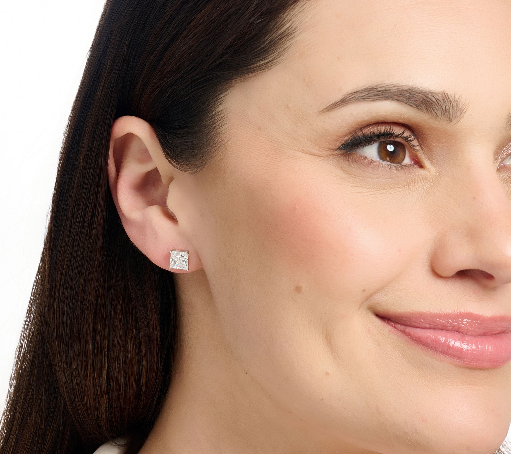 Diamonique Classics Set of 5 Stud Earrings, Sterling Silver