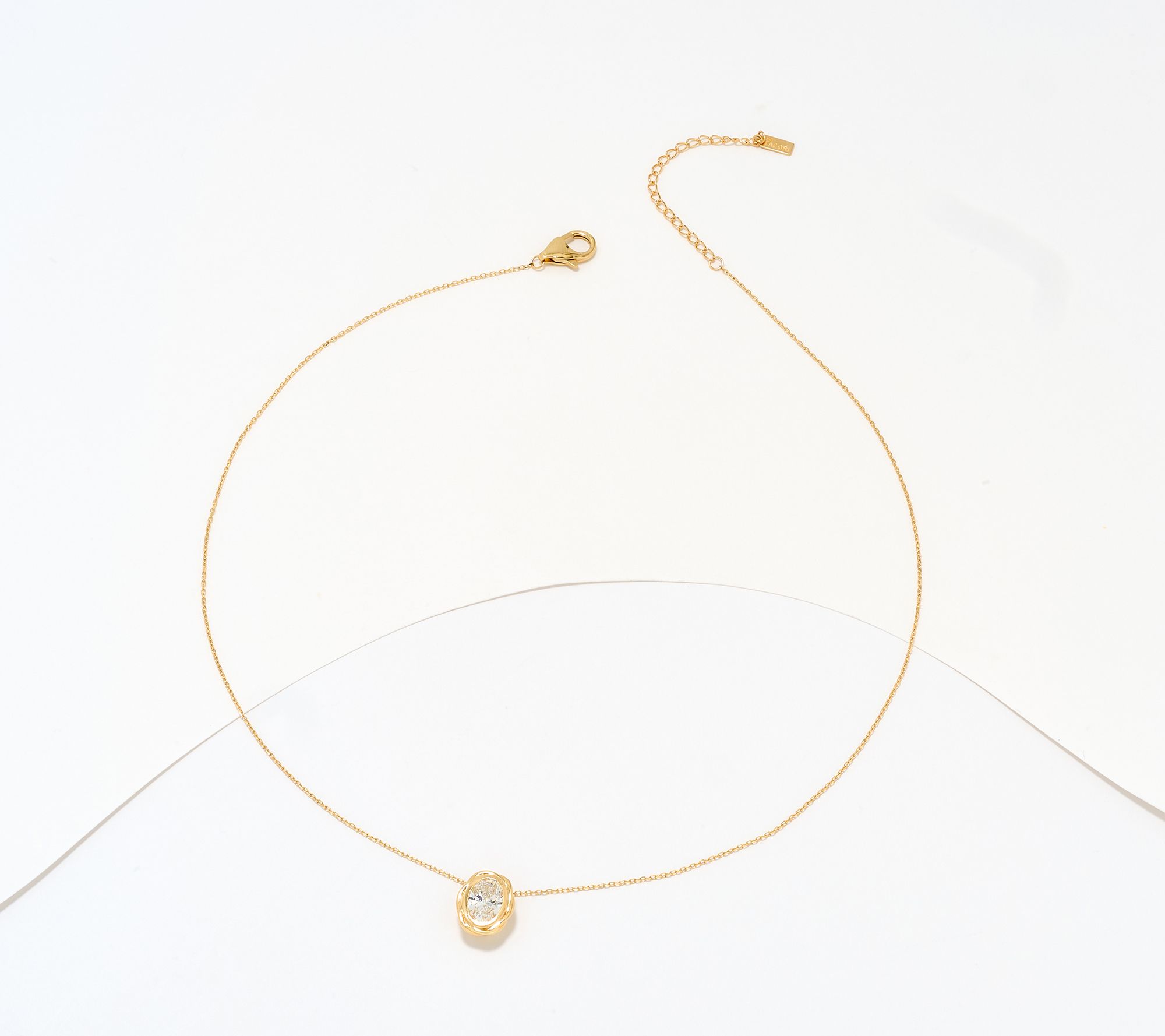 XO TACORI Lab Grown Diamond 1.50 cttw Oval Necklace, 14K