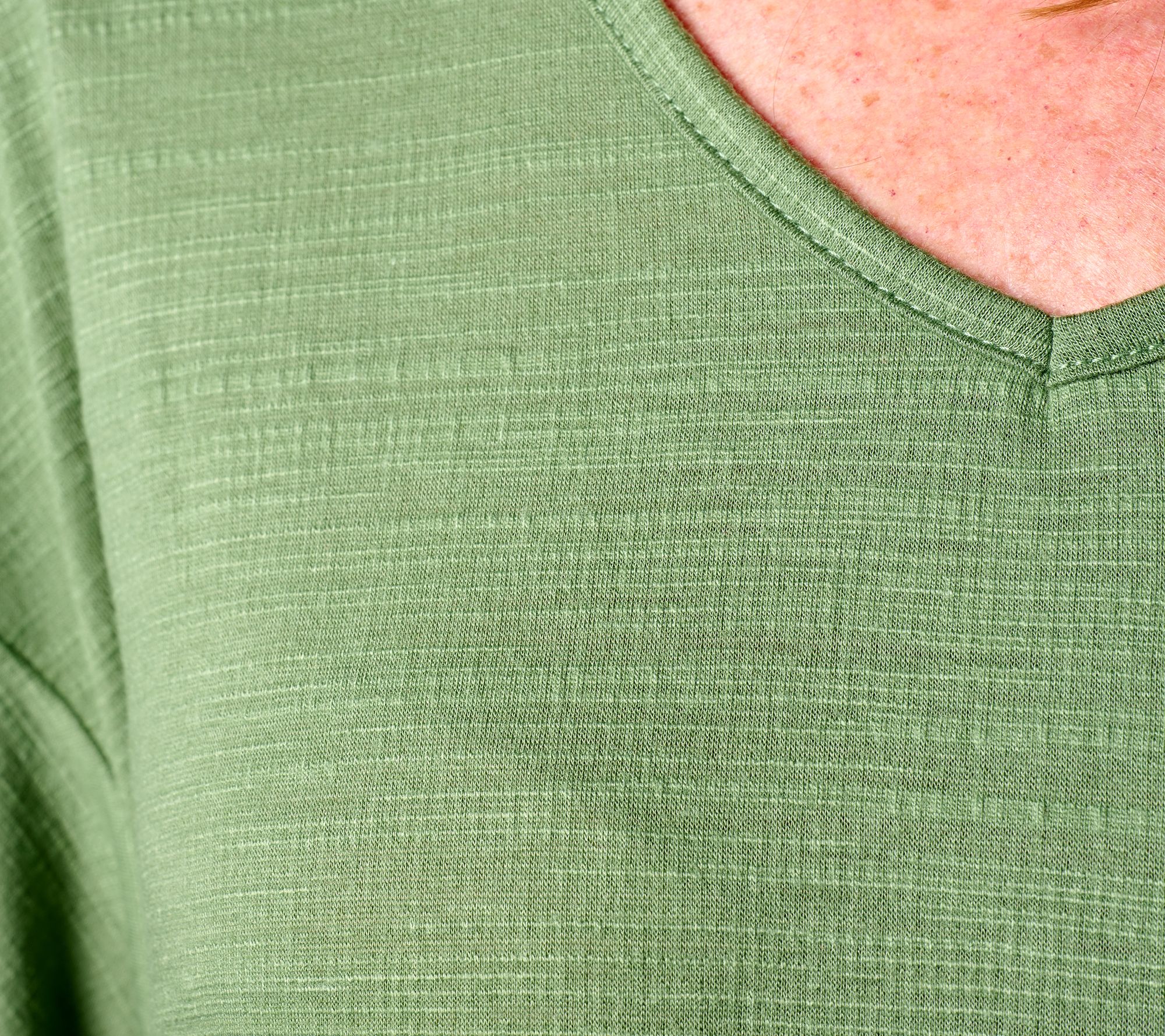 Stan Herman Crepe Knit Reg V-Neck Caftan