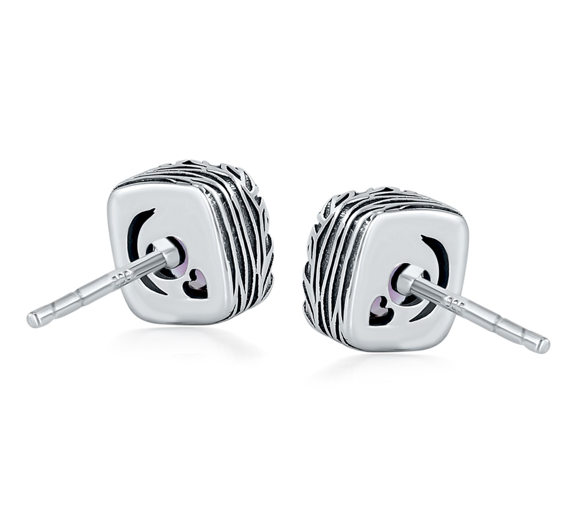 Christian James by Scott Grimes Sterling Cushion Cut Earrings