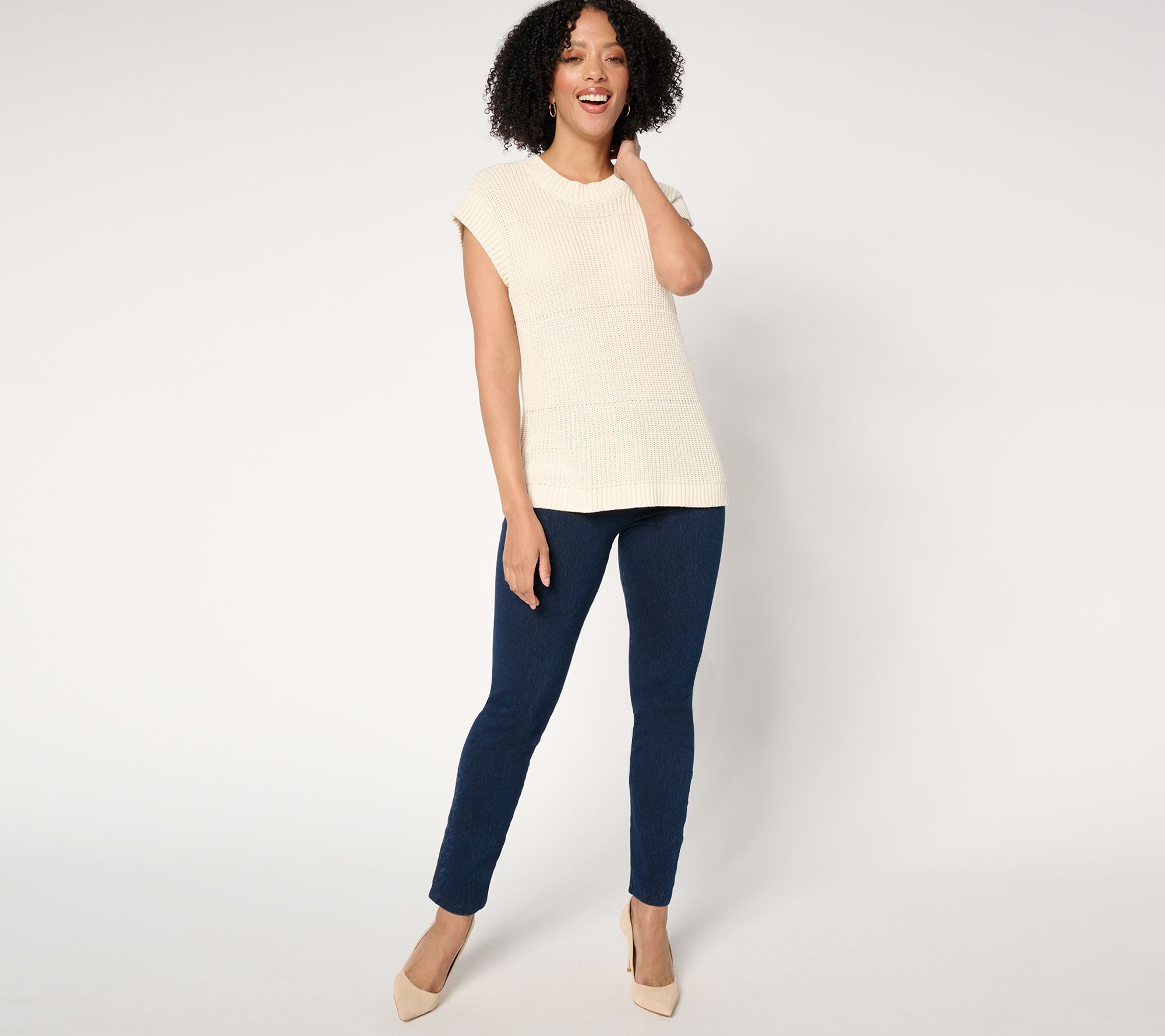 Women with Control Tummy Control Prime Stretch Denim Regular Pants