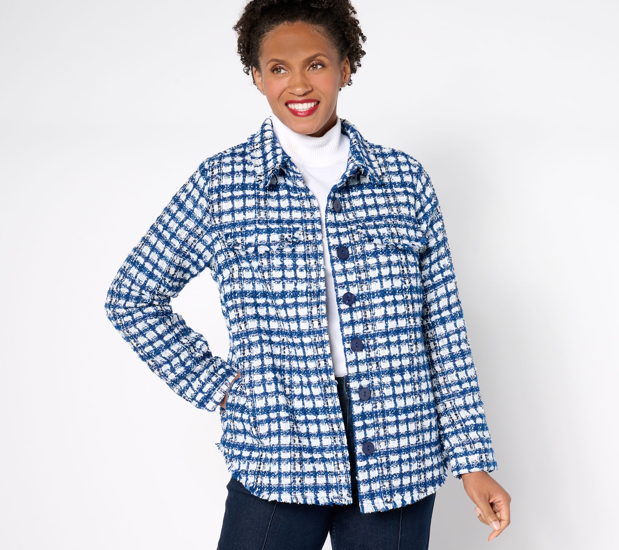 Jingle Belles by Kim Gravel Girl Boss Boucle Shacket