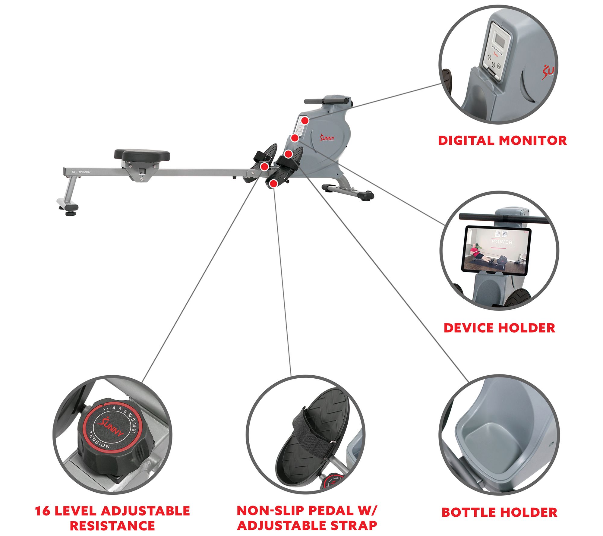 Sunny Health & Fitness Rowing Machine
