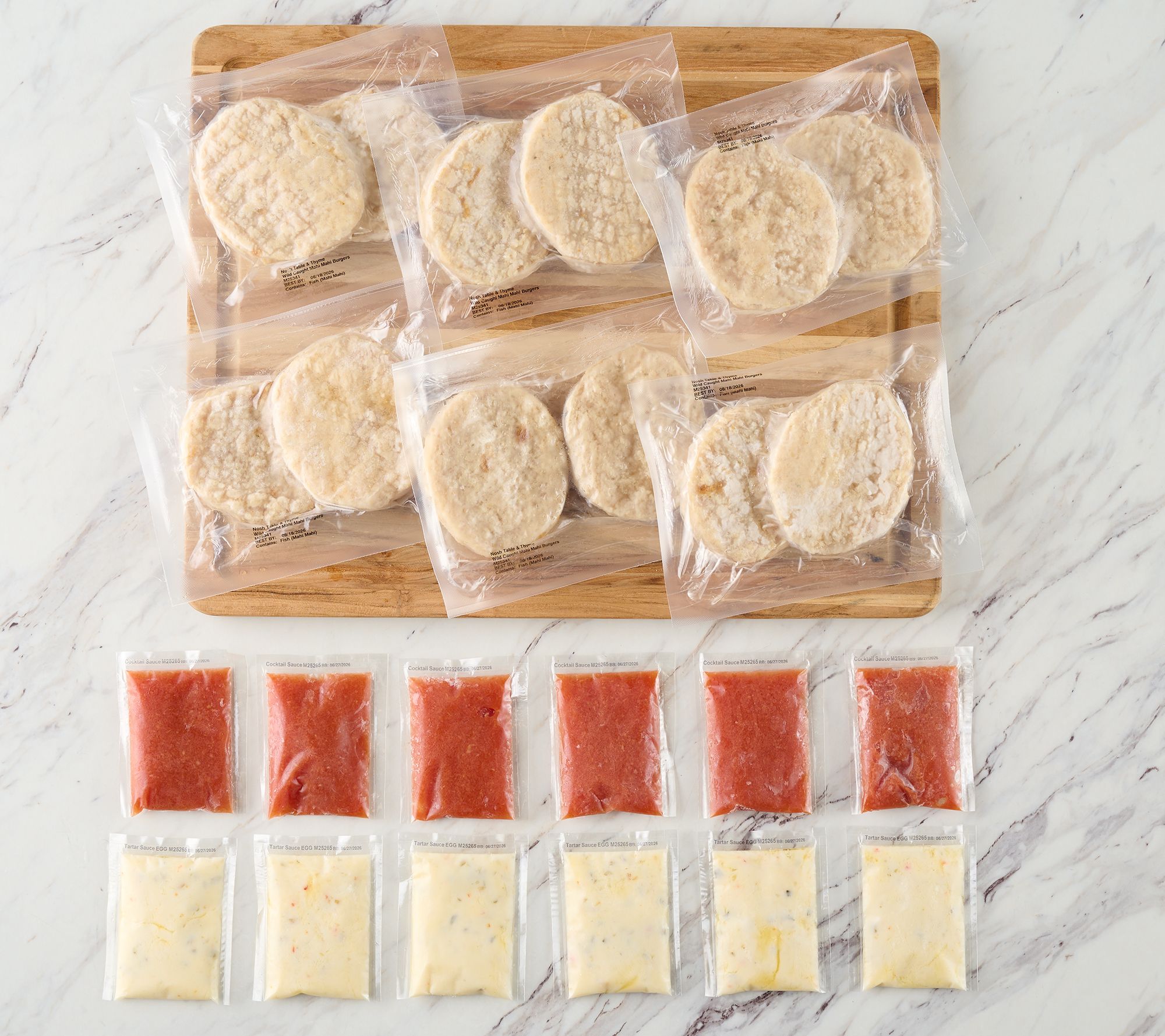 Table & Thyme by Fusha (12) Wild Caught Mahi Burgers With Sauce