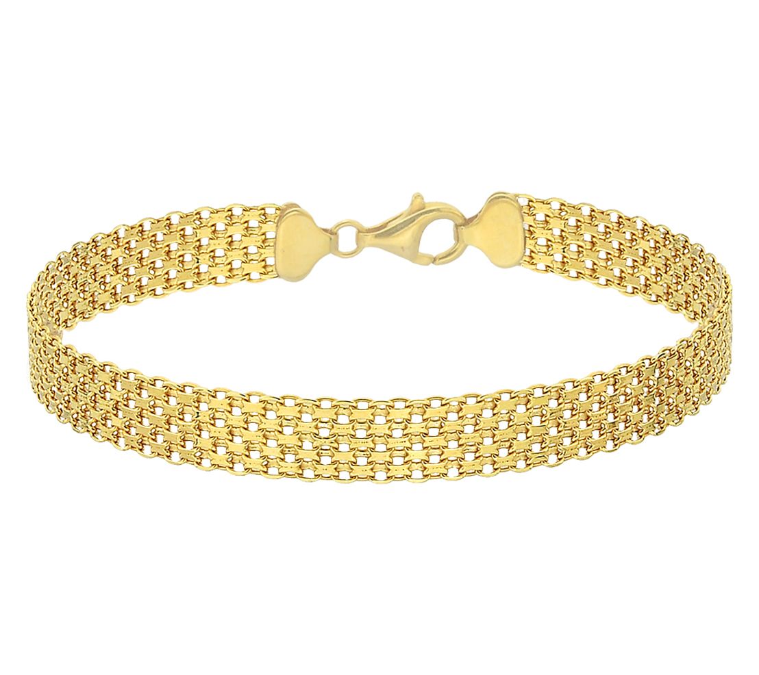 Silver Style 7mm Solid Bismarck Chain Bracelet, Sterling