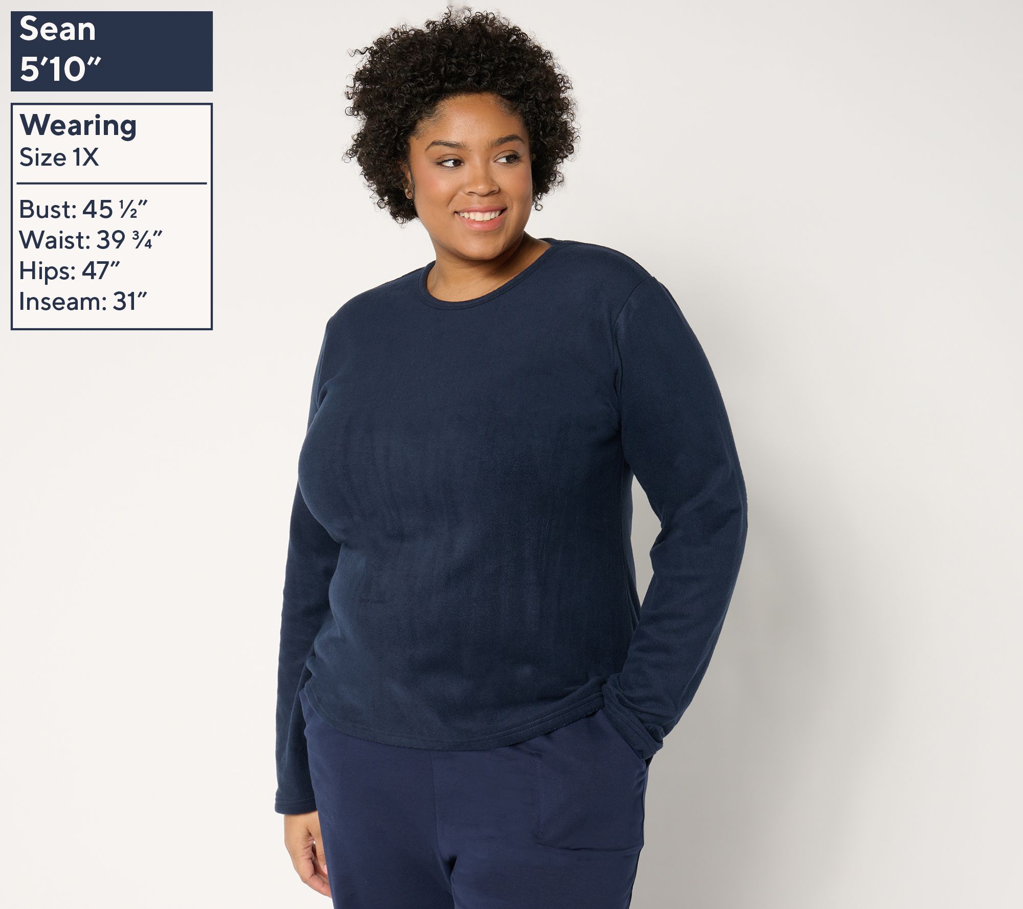 Cuddl Duds Base Layers Fleecewear with Stretch Long Sleeve Top