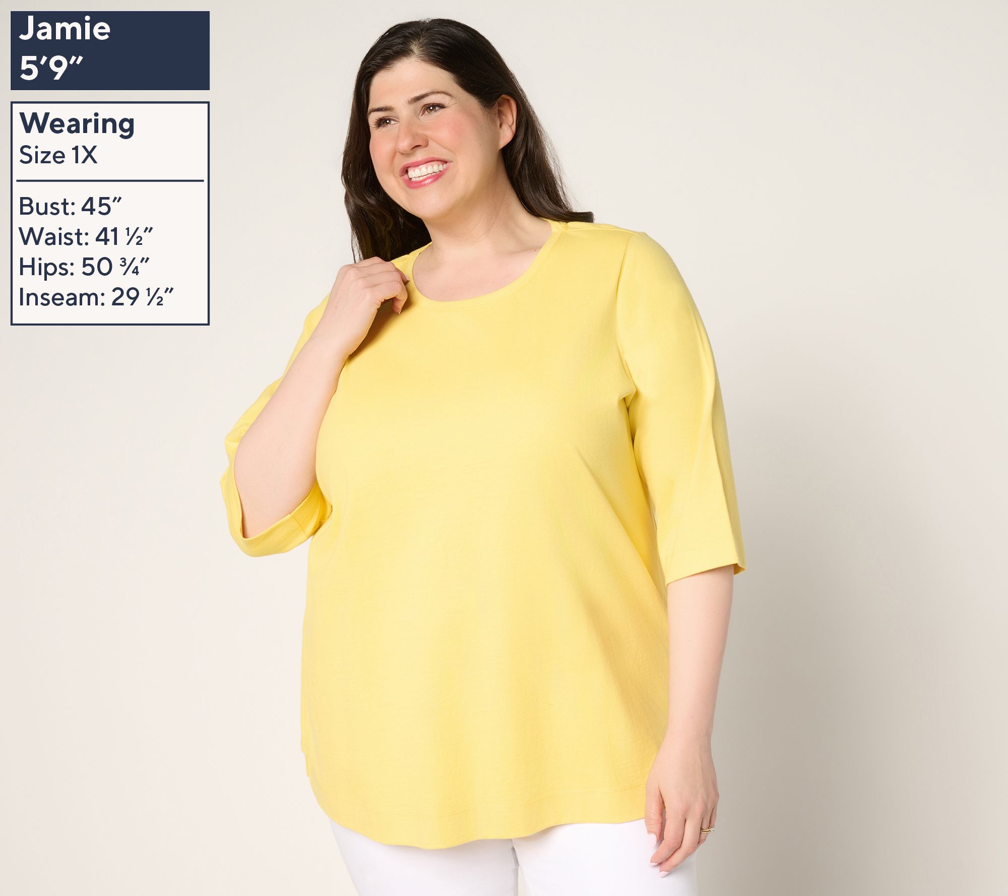 Denim & Co. Essentials Regular 100% Cotton Jersey Tunic