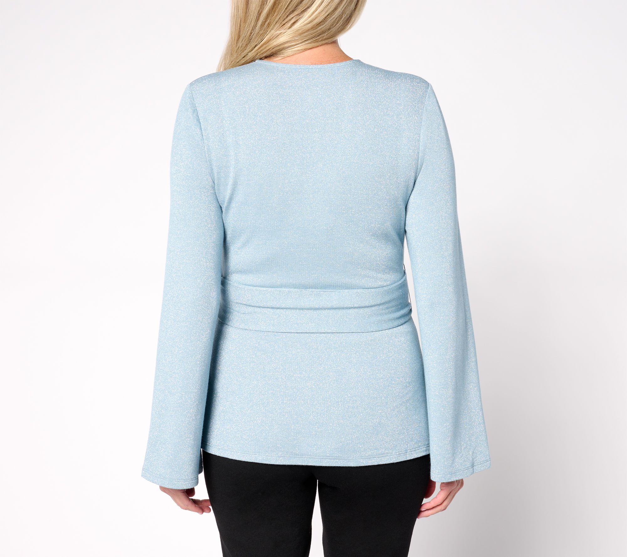 Me by Jennie Garth Wilder Knit Wrap Top