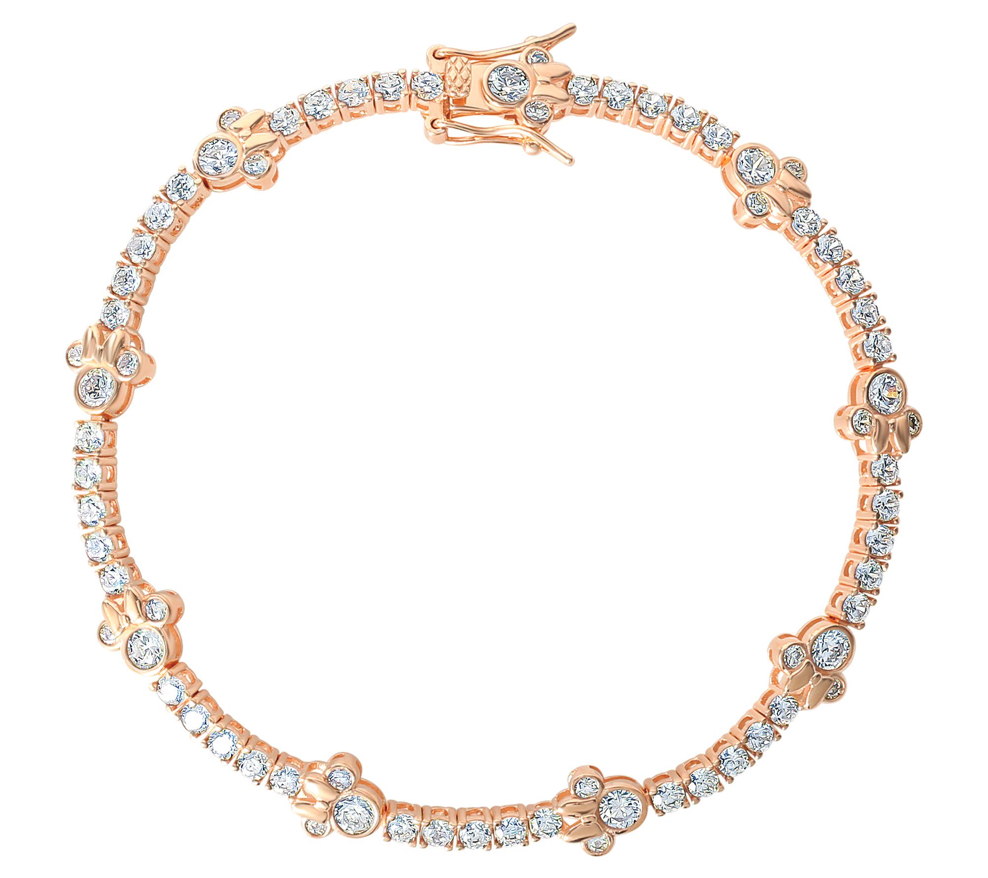 Diamonique's Disney Minnie Tennis Bracelet, Sterling Silver