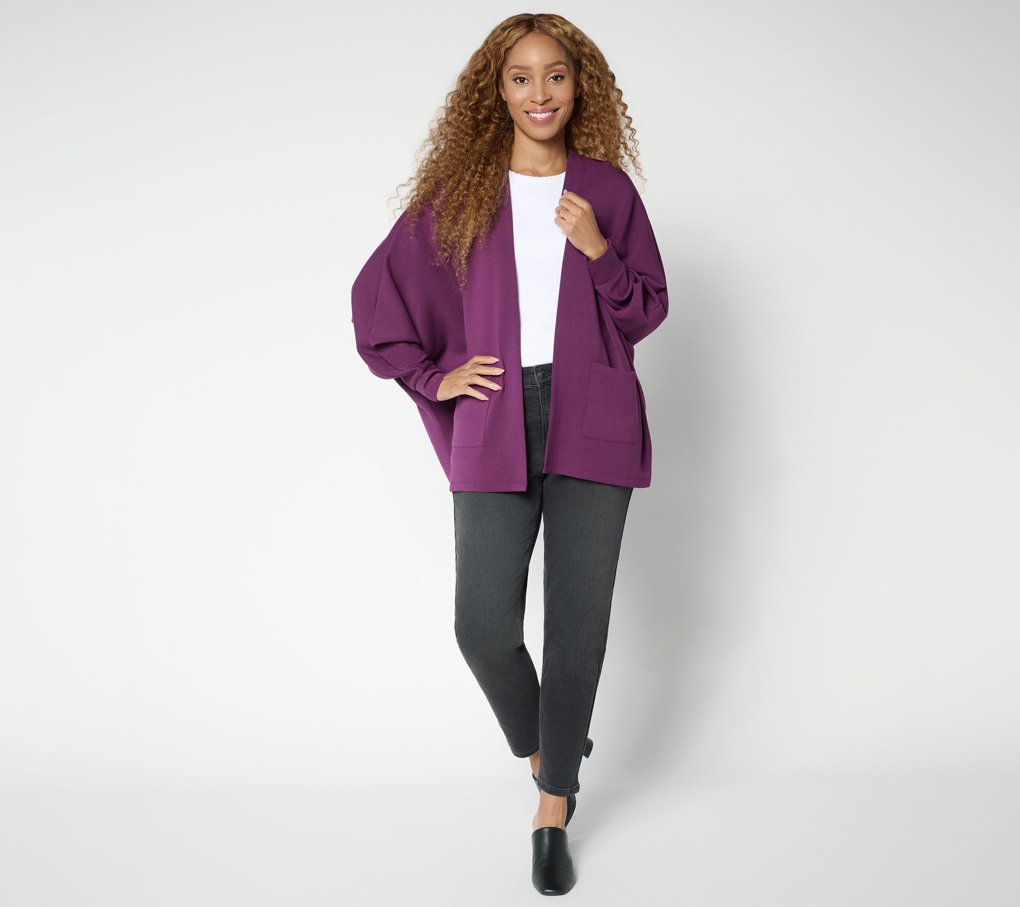 Belle by Kim Gravel ScubaLuxe Le Chic Bat Wing Cardi