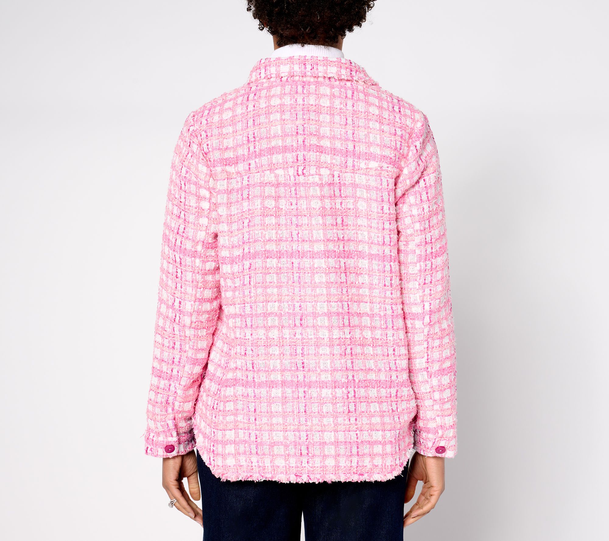 Jingle Belles by Kim Gravel Girl Boss Boucle Shacket