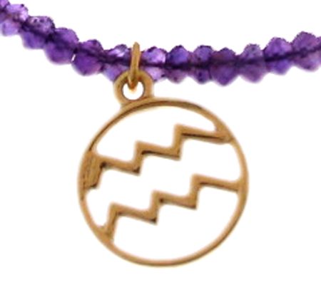 Artisan Crafted Gemstone Zodiac Bracelet, Sterling/14K