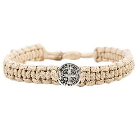 My Saint My Hero Men's Silvertone ONE Blessin gBracelet